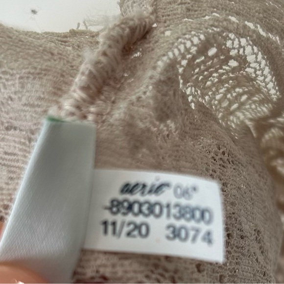 Lace bralette from Aerie, stone color, size XS Slightly used, great condition! - Picture 3 of 4